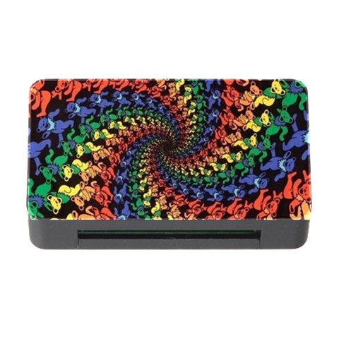 Deadhead Bears Band  Colorsdead Head Grateful Dead Pattern Memory Card Reader with CF from ArtsNow.com Front
