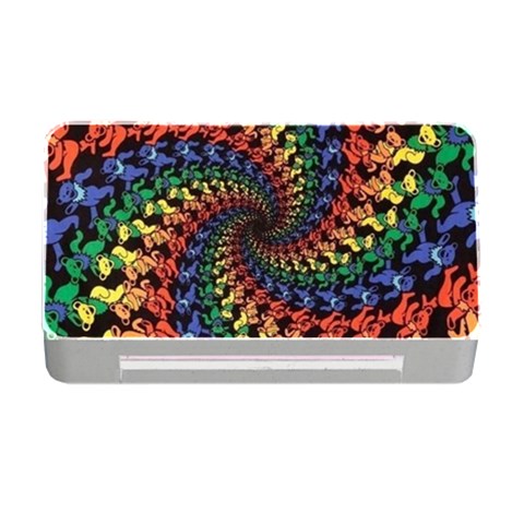 Deadhead Bears Band  Colorsdead Head Grateful Dead Pattern Memory Card Reader with CF from ArtsNow.com Front
