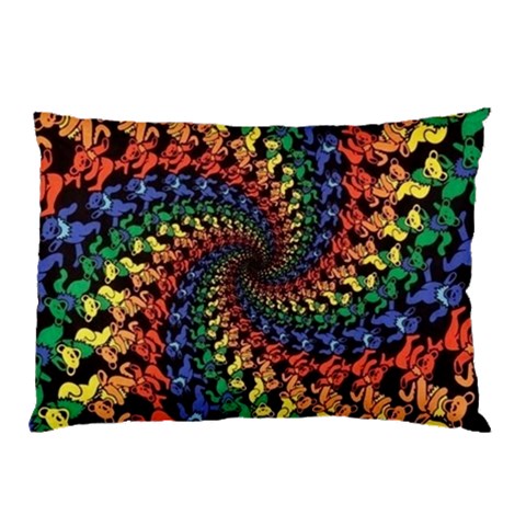 Deadhead Bears Band  Colorsdead Head Grateful Dead Pattern Pillow Case (Two Sides) from ArtsNow.com Front
