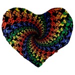 Deadhead Bears Band  Colorsdead Head Grateful Dead Pattern Large 19  Premium Heart Shape Cushions