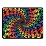 Deadhead Bears Band  Colorsdead Head Grateful Dead Pattern Fleece Blanket (Small)