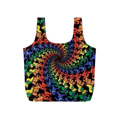 Deadhead Bears Band  Colorsdead Head Grateful Dead Pattern Full Print Recycle Bag (S) from ArtsNow.com Back