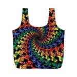 Deadhead Bears Band  Colorsdead Head Grateful Dead Pattern Full Print Recycle Bag (M)