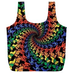 Deadhead Bears Band  Colorsdead Head Grateful Dead Pattern Full Print Recycle Bag (XL) from ArtsNow.com Back