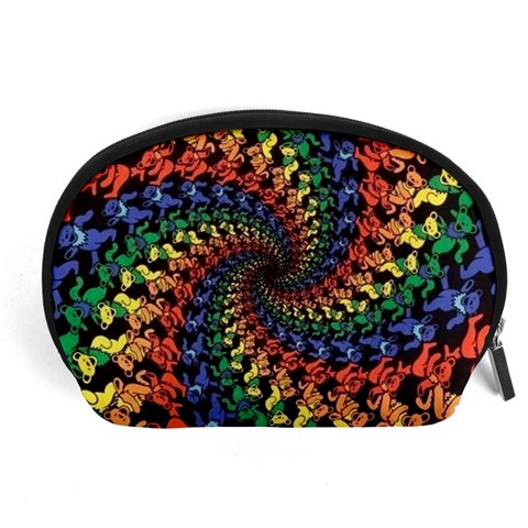 Deadhead Bears Band  Colorsdead Head Grateful Dead Pattern Accessory Pouch (Large) from ArtsNow.com Front