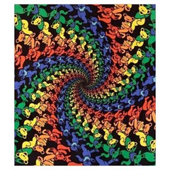 Deadhead Bears Band  Colorsdead Head Grateful Dead Pattern Drawstring Pouch (Small) from ArtsNow.com Back