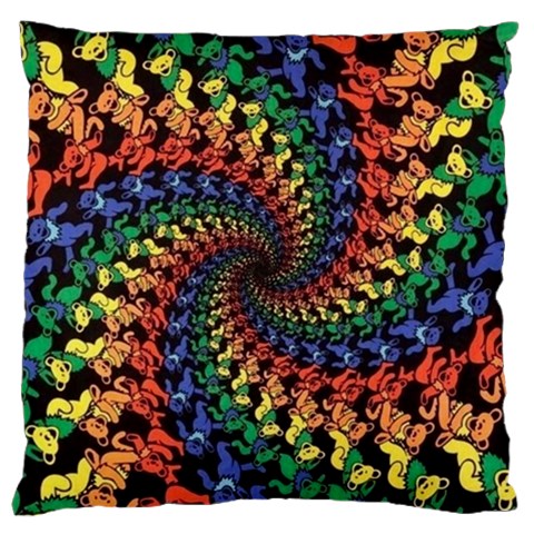Deadhead Bears Band  Colorsdead Head Grateful Dead Pattern Standard Premium Plush Fleece Cushion Case (One Side) from ArtsNow.com Front