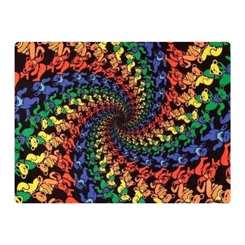 Deadhead Bears Band  Colorsdead Head Grateful Dead Pattern Premium Plush Fleece Blanket (Mini) from ArtsNow.com 35 x27  Blanket Front