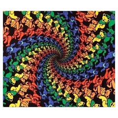 Deadhead Bears Band  Colorsdead Head Grateful Dead Pattern Zipper Large Tote Bag from ArtsNow.com Back