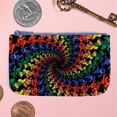 Deadhead Bears Band  Colorsdead Head Grateful Dead Pattern Large Coin Purse from ArtsNow.com Front