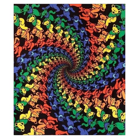 Deadhead Bears Band  Colorsdead Head Grateful Dead Pattern Drawstring Pouch (XS) from ArtsNow.com Front