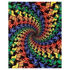 Deadhead Bears Band  Colorsdead Head Grateful Dead Pattern Drawstring Pouch (XL) from ArtsNow.com Back
