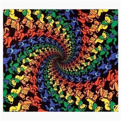 Deadhead Bears Band  Colorsdead Head Grateful Dead Pattern Roll Up Canvas Pencil Holder (S) from ArtsNow.com Front