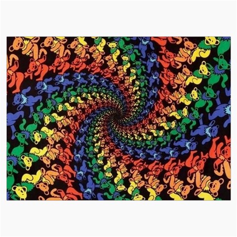 Deadhead Bears Band  Colorsdead Head Grateful Dead Pattern Roll Up Canvas Pencil Holder (M) from ArtsNow.com Front