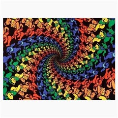 Deadhead Bears Band  Colorsdead Head Grateful Dead Pattern Roll Up Canvas Pencil Holder (M) from ArtsNow.com Front