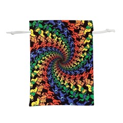 Deadhead Bears Band  Colorsdead Head Grateful Dead Pattern Lightweight Drawstring Pouch (L) from ArtsNow.com Front
