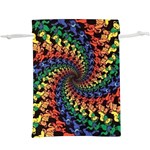 Deadhead Bears Band  Colorsdead Head Grateful Dead Pattern Lightweight Drawstring Pouch (XL)