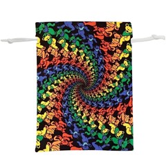 Deadhead Bears Band  Colorsdead Head Grateful Dead Pattern Lightweight Drawstring Pouch (XL) from ArtsNow.com Back
