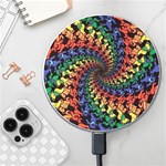 Deadhead Bears Band  Colorsdead Head Grateful Dead Pattern Wireless Fast Charger(White)