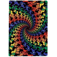 Deadhead Bears Band  Colorsdead Head Grateful Dead Pattern A4 Acrylic Clipboard from ArtsNow.com Back