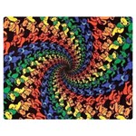 Deadhead Bears Band  Colorsdead Head Grateful Dead Pattern One Side Premium Plush Fleece Blanket (Medium)