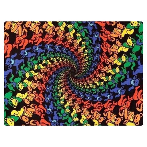 Deadhead Bears Band  Colorsdead Head Grateful Dead Pattern One Side Premium Plush Fleece Blanket (Extra Small) from ArtsNow.com 40 x30  Blanket Front