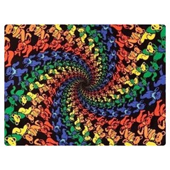 Deadhead Bears Band  Colorsdead Head Grateful Dead Pattern Premium Plush Fleece Blanket (Extra Small) from ArtsNow.com 40 x30  Blanket Front