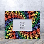 Deadhead Bears Band  Colorsdead Head Grateful Dead Pattern White Tabletop Photo Frame 4 x6 