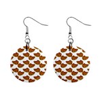 Biscuits Photo Motif Pattern Mini Button Earrings