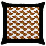 Biscuits Photo Motif Pattern Throw Pillow Case (Black)