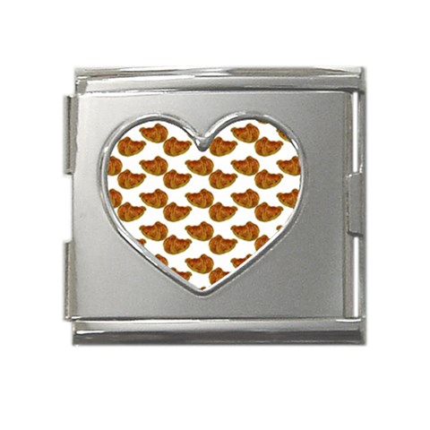 Biscuits Photo Motif Pattern Mega Link Heart Italian Charm (18mm) from ArtsNow.com Front