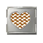 Biscuits Photo Motif Pattern Mega Link Heart Italian Charm (18mm)