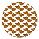 Biscuits Photo Motif Pattern Magnet 5  (Round)