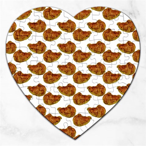 Biscuits Photo Motif Pattern Jigsaw Puzzle (Heart) from ArtsNow.com Front