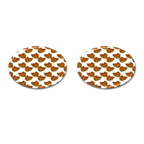 Biscuits Photo Motif Pattern Cufflinks (Oval) from ArtsNow.com Front(Pair)