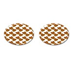 Biscuits Photo Motif Pattern Cufflinks (Oval)