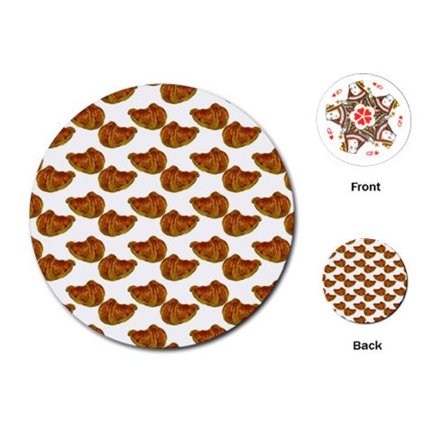 Biscuits Photo Motif Pattern Playing Cards Single Design (Round) from ArtsNow.com Front