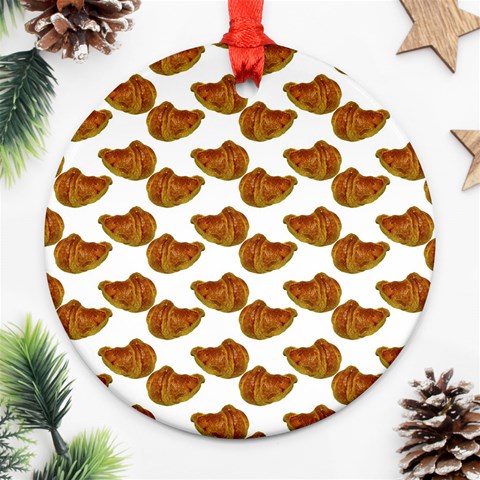 Biscuits Photo Motif Pattern Round Ornament (Two Sides) from ArtsNow.com Front