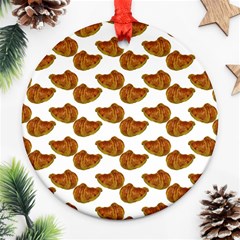 Biscuits Photo Motif Pattern Round Ornament (Two Sides) from ArtsNow.com Back