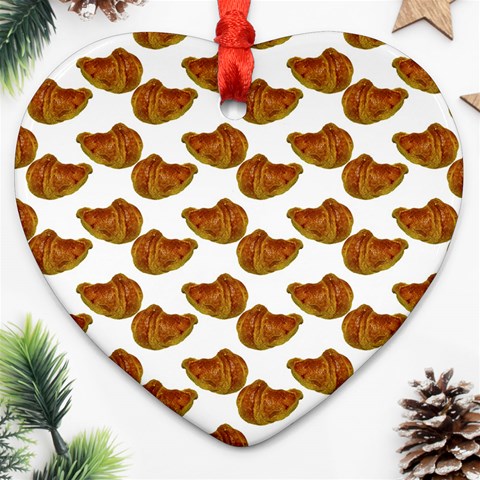 Biscuits Photo Motif Pattern Heart Ornament (Two Sides) from ArtsNow.com Front