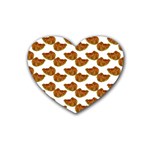 Biscuits Photo Motif Pattern Rubber Coaster (Heart)