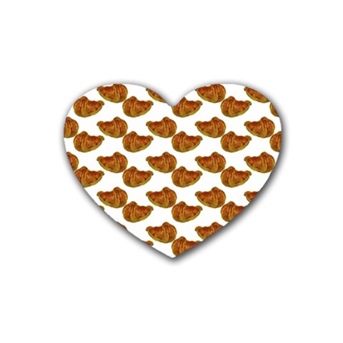 Biscuits Photo Motif Pattern Rubber Heart Coaster (4 pack) from ArtsNow.com Front