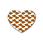 Biscuits Photo Motif Pattern Rubber Heart Coaster (4 pack)