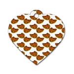 Biscuits Photo Motif Pattern Dog Tag Heart (Two Sides)