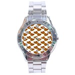 Biscuits Photo Motif Pattern Stainless Steel Analogue Watch