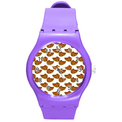Biscuits Photo Motif Pattern Round Plastic Sport Watch (M) from ArtsNow.com Front