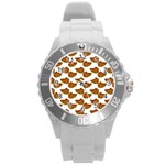 Biscuits Photo Motif Pattern Round Plastic Sport Watch (L)