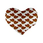 Biscuits Photo Motif Pattern Standard 16  Premium Heart Shape Cushions