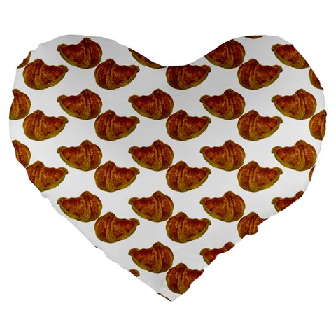 Biscuits Photo Motif Pattern Large 19  Premium Heart Shape Cushions from ArtsNow.com Front