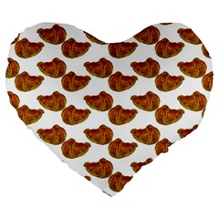 Biscuits Photo Motif Pattern Large 19  Premium Heart Shape Cushions from ArtsNow.com Front